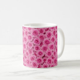 Caneca De Café Rosas Rosa Brilhantes