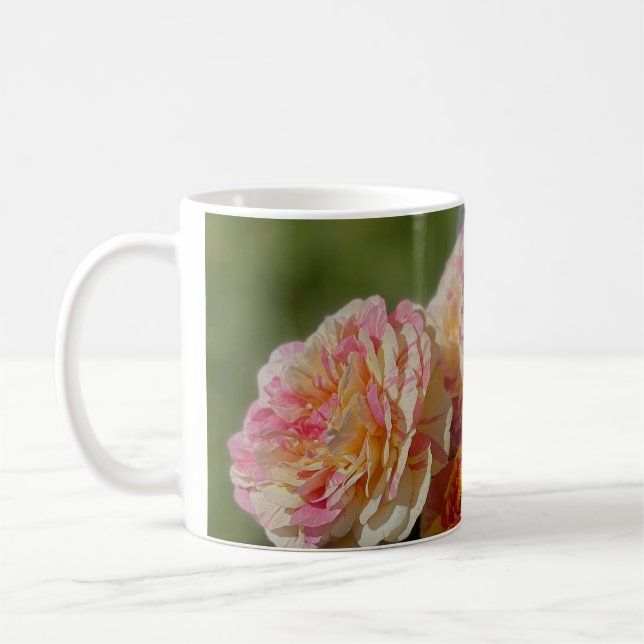 Caneca De Café Rosas Rosa de Várias Cores e Amarelas (Esquerda)