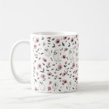 Rosas rosa e Mug padrão fantasma