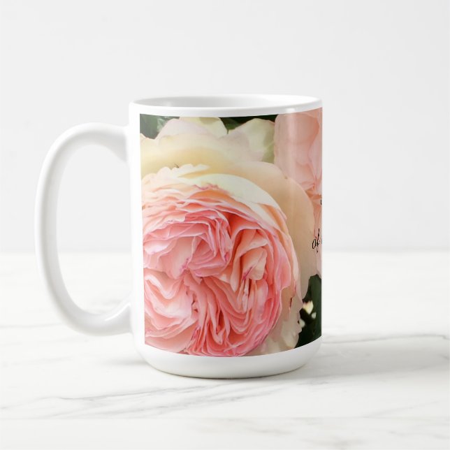 Caneca De Café Rosas Rosa Mãe da Noiva (Esquerda)