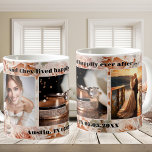 Caneca De Café Rosas Rosa Românticas, Fotografia de Casamento<br><div class="desc">Uma caneca de fotos romântica com suas fotos favoritas, enquadrada por um design floral barroco cor-de-rosa com rosas e magnólias. Bonita para qualquer situação relacionada ao casamento: como presente para a noiva, para pedir às suas madrinhas, um favor para a mãe da noiva ou do noivo... Ou por qualquer alma...</div>