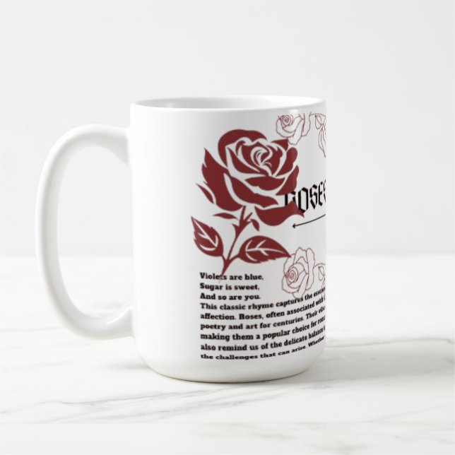 Caneca De Café Rosas são estética vermelha (Esquerda)