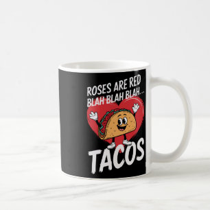 Caneca De Café Rosas São Vermelhas Blá Blá Blá Tacos Namorados En