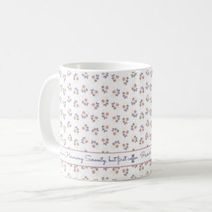 Caneca De Café Rosas Shabby Chic Personalizadas Frase Ervilhas Do