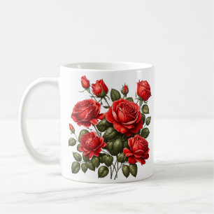 Caneca De Café Rosas vermelhas