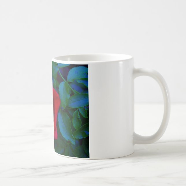 Caneca De Café Rosas vermelhas com tons azuis (Direita)