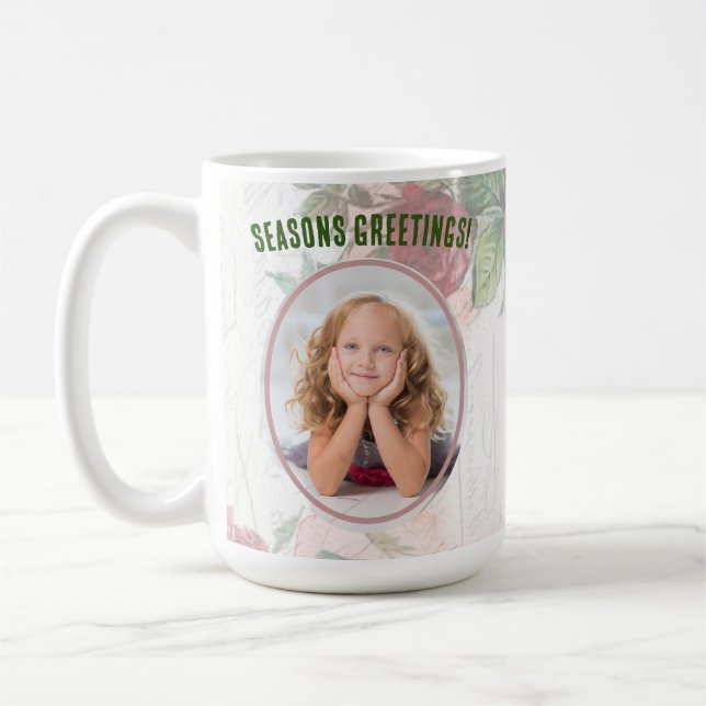 Caneca De Café Rosas vermelhas desbotadas e desbotadas Escrevendo (Esquerda)