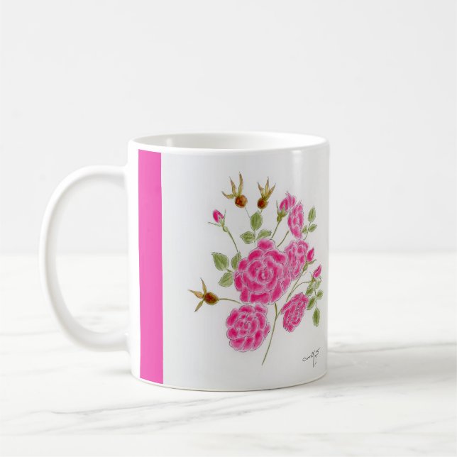 Caneca De Café Rosas vermelhas numa caneca. (Esquerda)