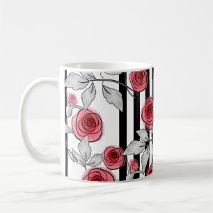 Caneca De Café Rosas vermelhas, rosas aquáticas