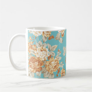 Caneca De Café Rose bouquet design Seamless