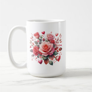 Caneca De Café Rose Bouquet Floral Design- 62103