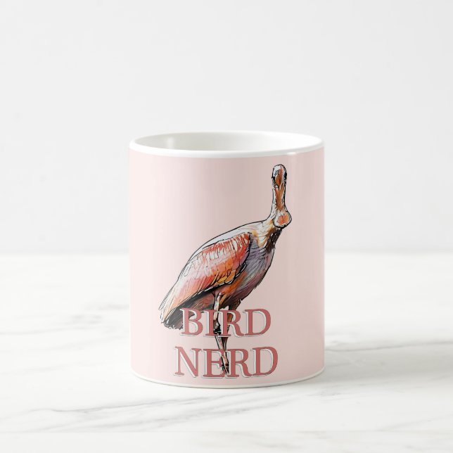 Caneca De Café Roseate Spoonbill Nerd (Centro)