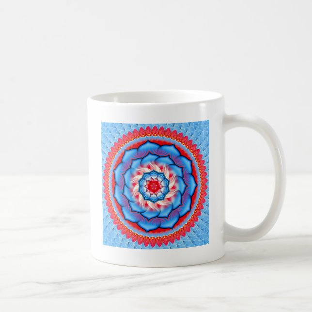 Caneca De Café Rosette da mandala (Direita)
