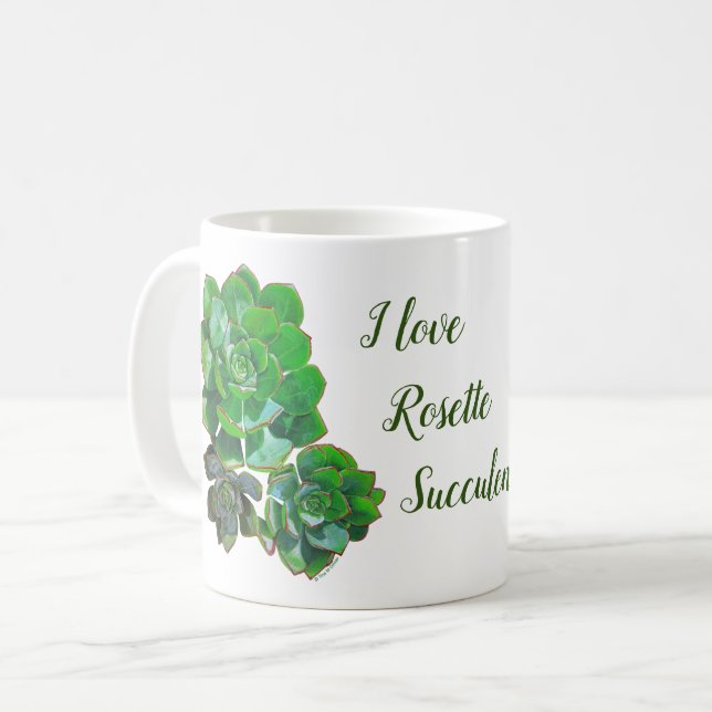 Caneca De Café Rosette Succulents (Frente Esquerda)