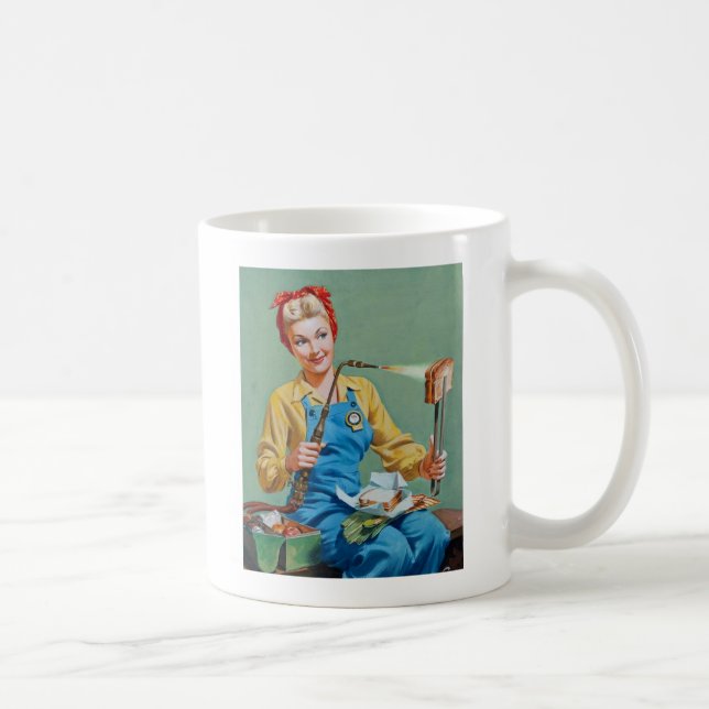 Caneca De Café Rosie the Riveter faz queijo torrado (Direita)