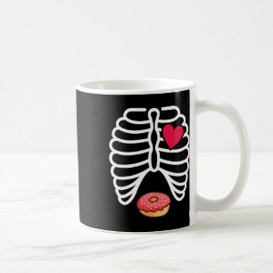 Caneca De Café Rosquinha de costelas do Halloween Lover Skeleton