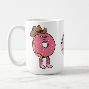 Caneca De Café Rosquinha De Cowgirl, Espingardas Rosa Engraçadas