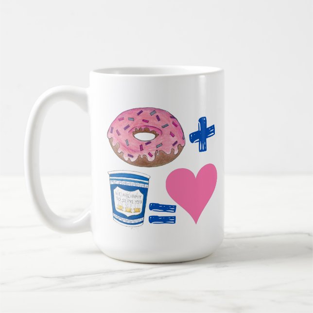 Caneca De Café Rosquinha de emparelhamento de Comidas clássicas + (Esquerda)