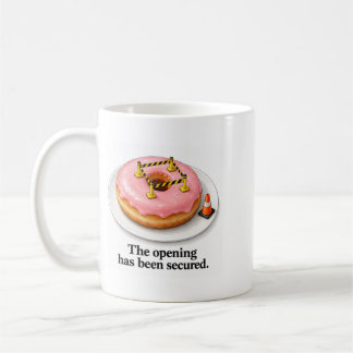 Caneca De Café Rosquinha de Segurança Engraçada Protegida