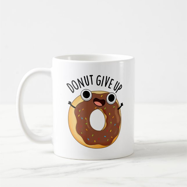 Caneca De Café Rosquinha Desiste de um Comida engraçado (Esquerda)
