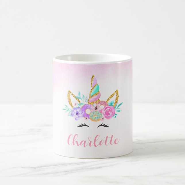 Caneca De Café Rosquinha e Unicorn personalizados (Centro)