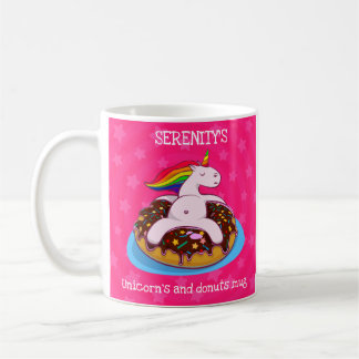 Caneca De Café Rosquinha e Unicórnio personalizados