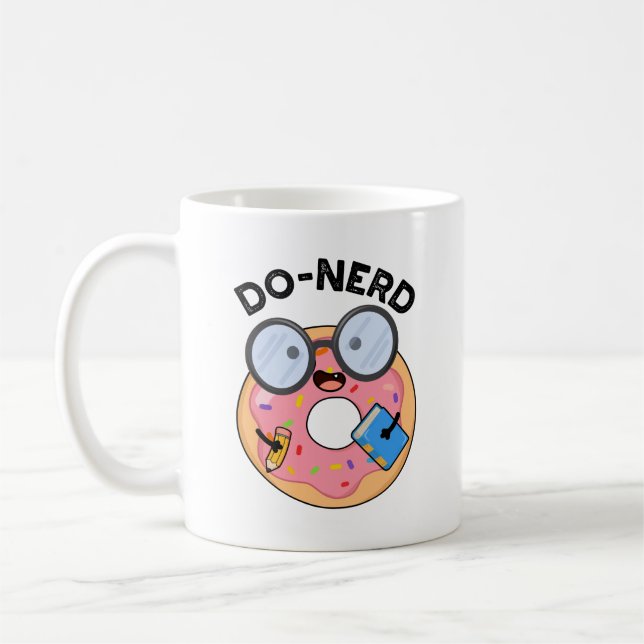 Caneca De Café Rosquinha Engraçado Do nerd (Esquerda)