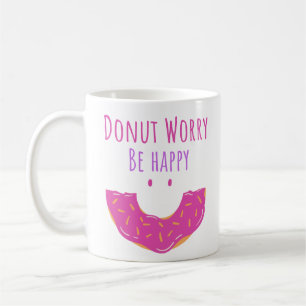 Caneca De Café Rosquinha Kawaii Cute Preocupada Seja Rosquinha Fe