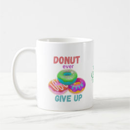 Caneca De Café Rosquinha nunca desistir das citações motivacionai
