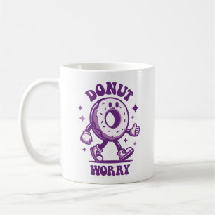 Caneca De Café Rosquinha Preocupada Engraçada