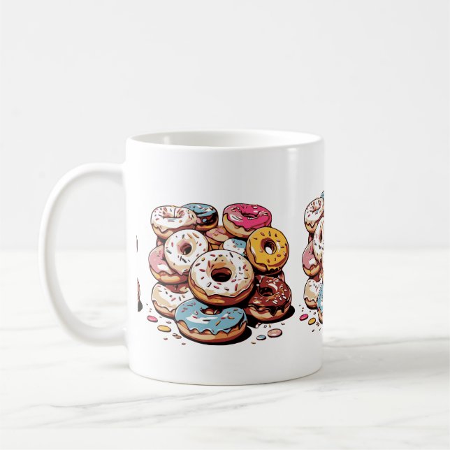 Caneca De Café Rosquinha Sticker Transparente (Esquerda)