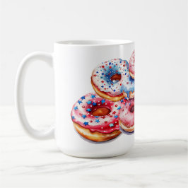 CANECA DE CAFÉ ROSQUINHAS AZUIS VERMELHAS PATRIÓTICAS E PATRIÓTIC