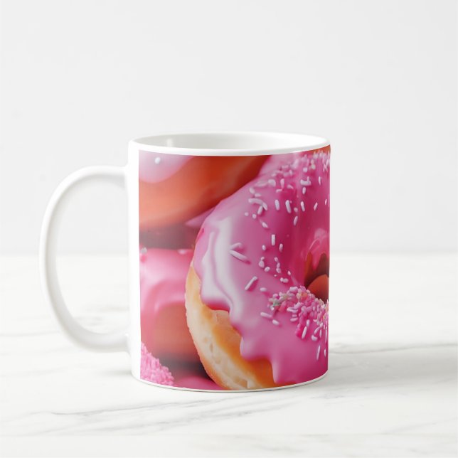 Caneca De Café Rosquinhas de morango rosa (Esquerda)