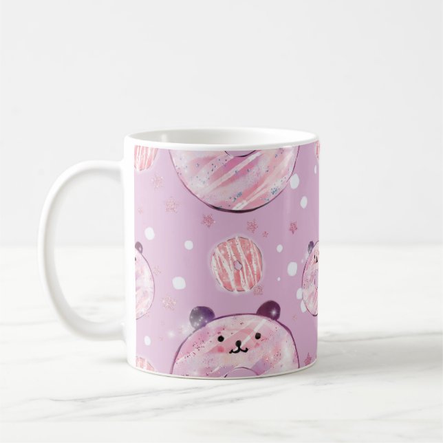 Caneca De Café Rosquinhas de Panda Bonitas - Estética Pastel (Esquerda)