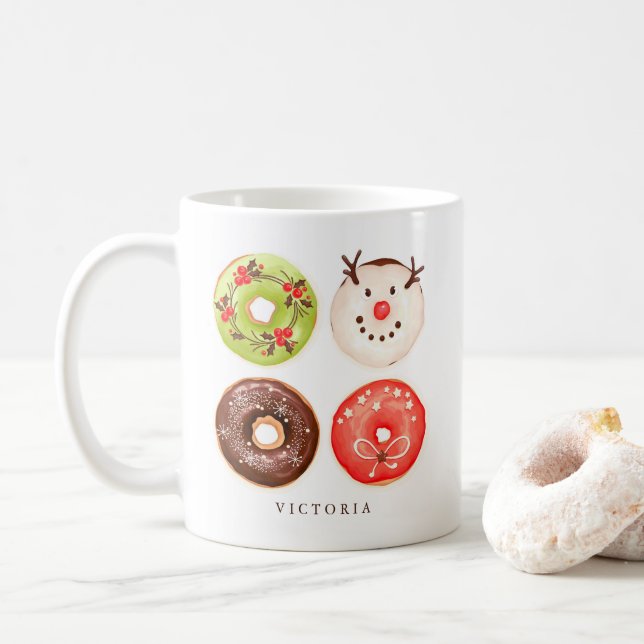 Caneca De Café Rosquinhas Festivas Festivas Cuecas Personalizadas (Com Donut)