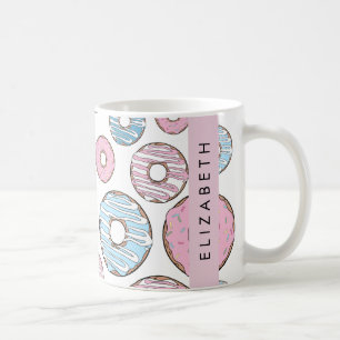 Caneca De Café Rosquinhas rosa, Rosquinhas azuis, borrifadas, seu