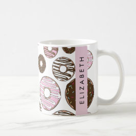 Caneca De Café Rosquinhas Rosa, Rosquinhas Marrons, Espelhos, Seu
