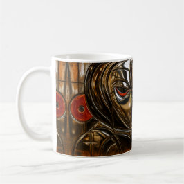 Caneca De Café Rosto Abstrato Bronze