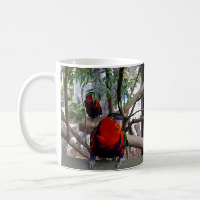Caneca De Café Rosto Cheeky Rainbow Lorikeet, (Esquerda)