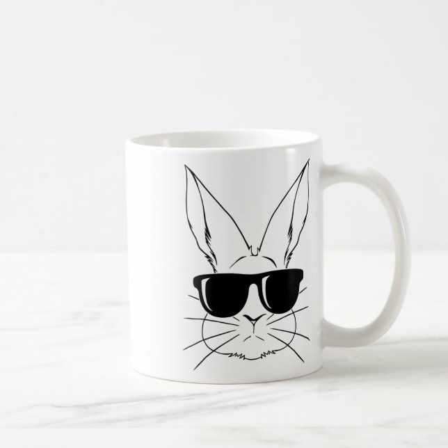 Caneca De Café Rosto Coelho Com Pulmões Para Rapazes Crianças Pás (Direita)