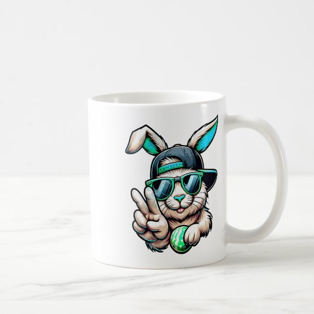 Caneca De Café Rosto Coelho Com Pulmões Para Rapazes Crianças Pás (Direita)