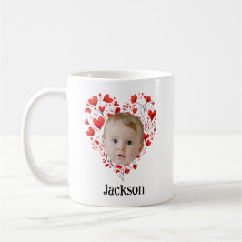 Caneca De Café Rosto de Bebê Fofo Personalizado com Padrão de Cor