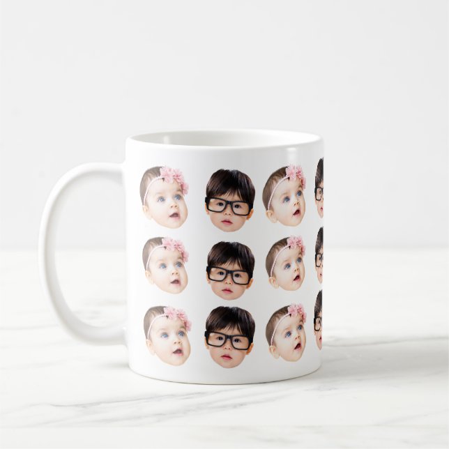 Caneca De Café Rosto de Bebê Personalizado Dia dos Pais, Presente (Esquerda)
