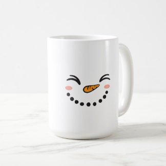 Caneca De Café Rosto de Boneco de Neve