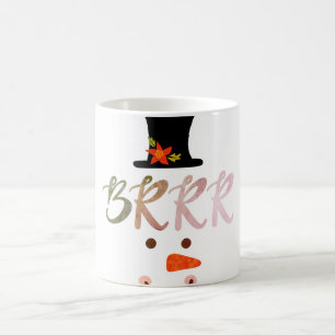 Caneca De Café Rosto de Boneco de Neve BRRR
