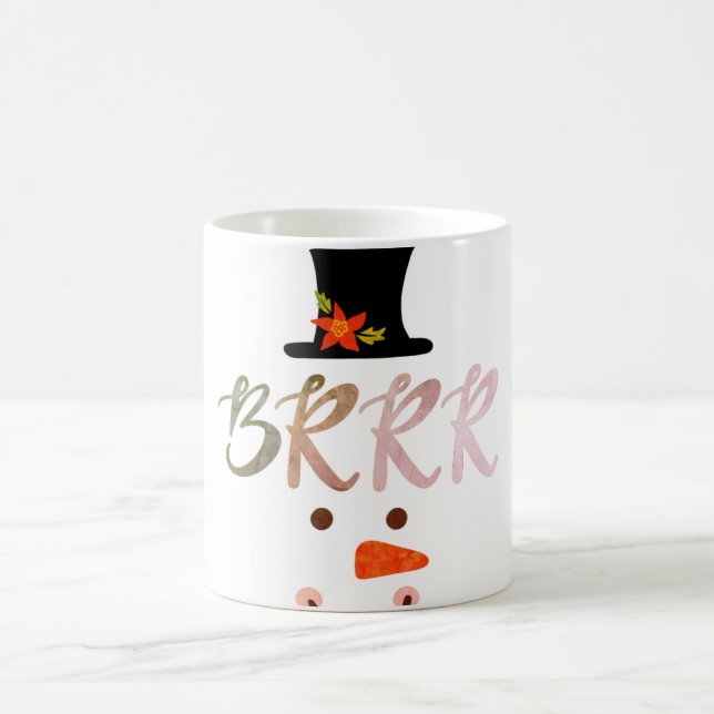 Caneca De Café Rosto de Boneco de Neve BRRR (Centro)