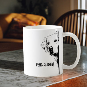 Caneca De Café Rosto de Cachorro Engraçado e Cachorro "Espirralho