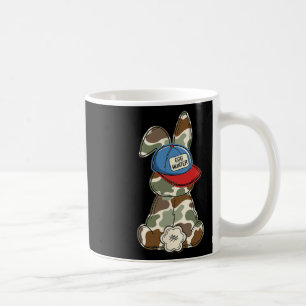 Caneca De Café Rosto de Coelho de Páscoa Engraçado Camo Para Meni