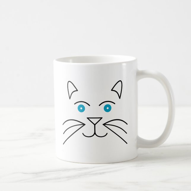 Caneca De Café Rosto de gato (Direita)