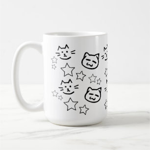 Caneca De Café Rosto de Gato Preto